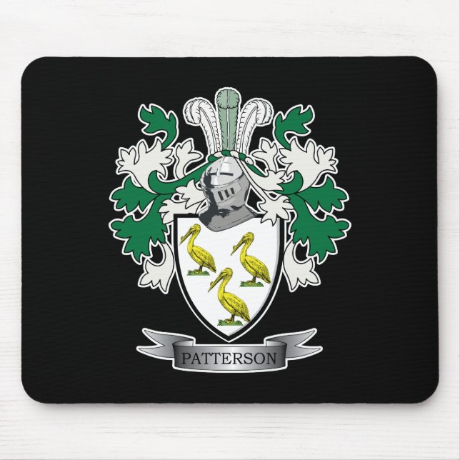 Patterson Family Crest Coat of Arms Mouse Pad (Front)