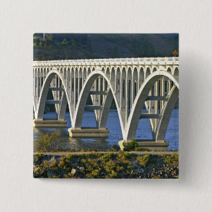 Patterson Memorial Bridge highway 101 over 15 Cm Square Badge