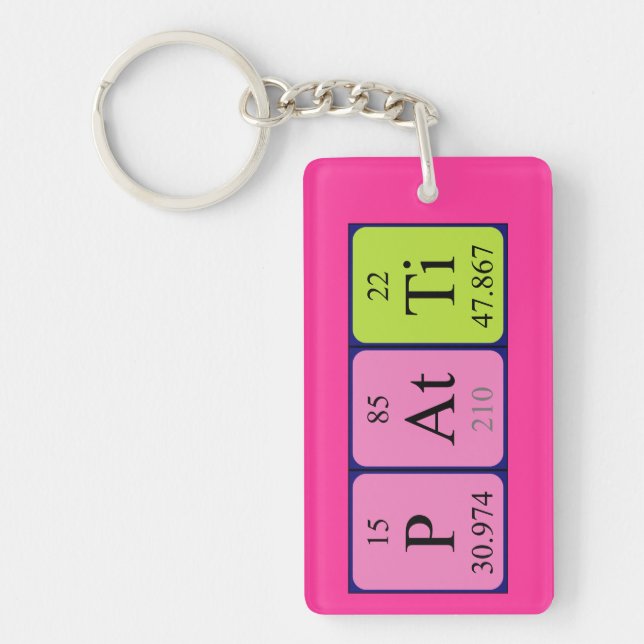 Patti periodic table name keyring (Front)
