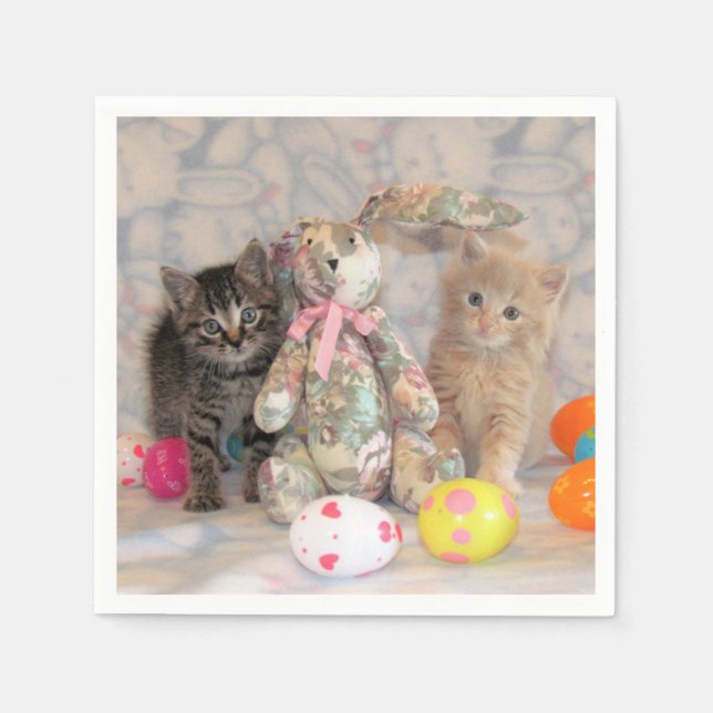 Patton & Buffington's Easter Bunny - Cat / Kitten Napkin (Front)