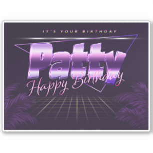 Patty Name First name lila retro Sticker Birthday