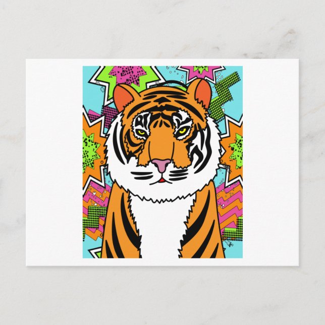 Patty Tiger Wild Animals Postcard (Front)