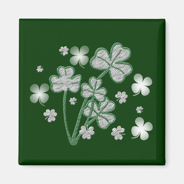 Pattys day shamrock magnets (Front)