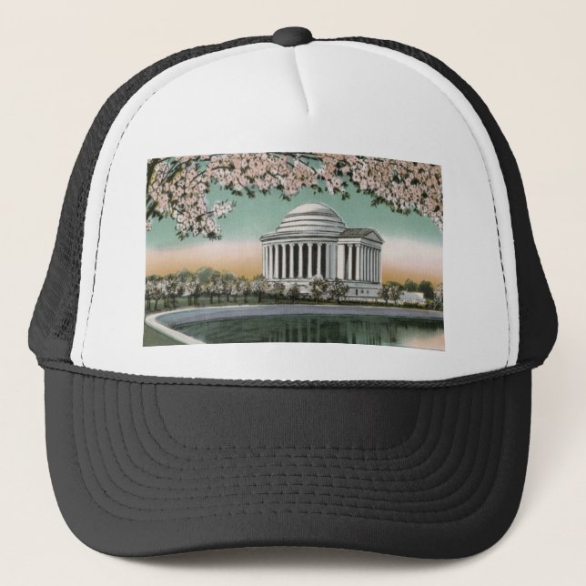 PAU48 Jefferson Memorial 2.tif Trucker Hat (Front)