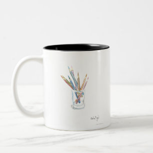 PAU50 Pencils 1.tif Two-Tone Coffee Mug