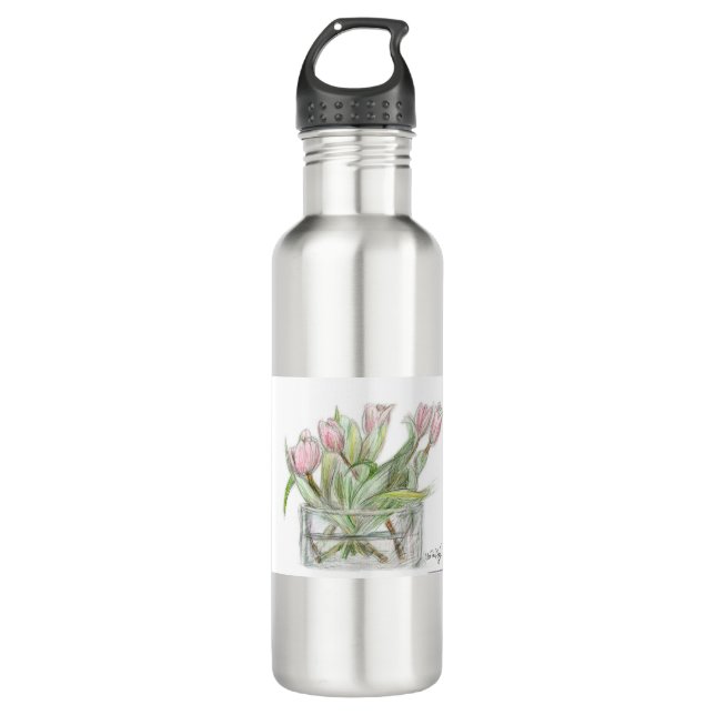 PAU58 Flower 1.tif 710 Ml Water Bottle (Front)