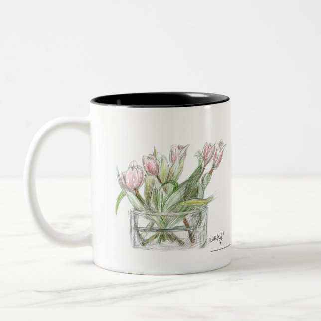 PAU58 Flower 1.tif Two-Tone Coffee Mug (Left)