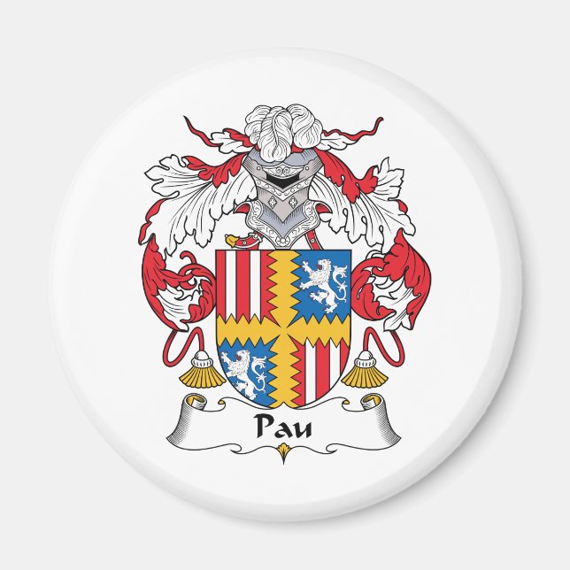 Pau Family Crest Magnet (Front)