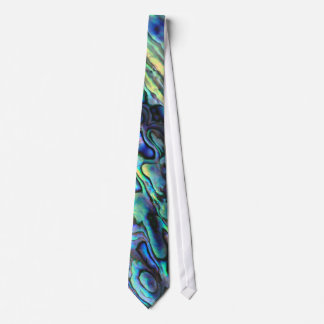 Paua abalone blue and green shell tie