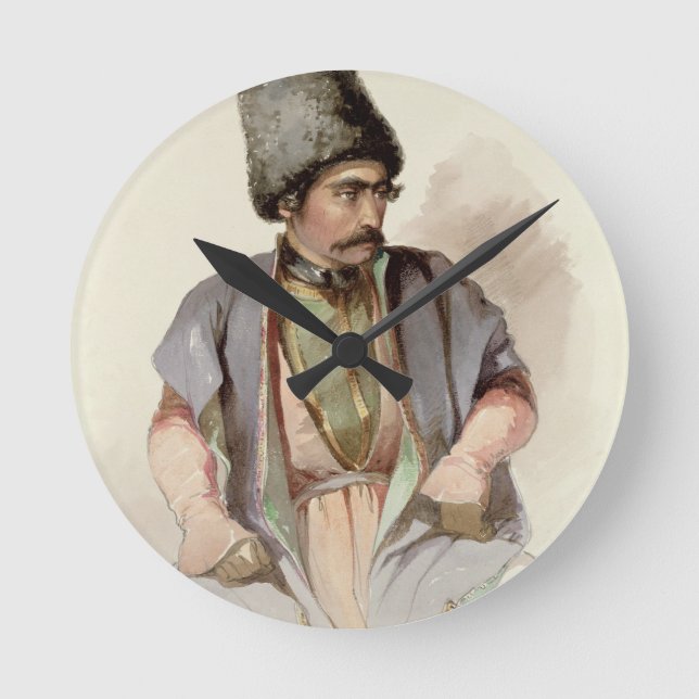 Paul - A Georgian from Tbilisi, 1852 Round Clock (Front)