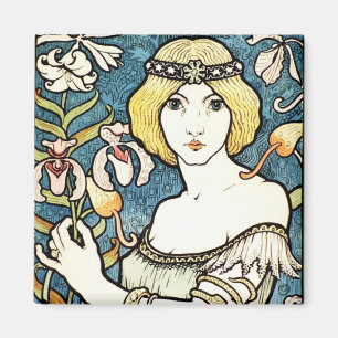 Paul Berthon Salon Des Cent Vintage Art Nouveau Magnet