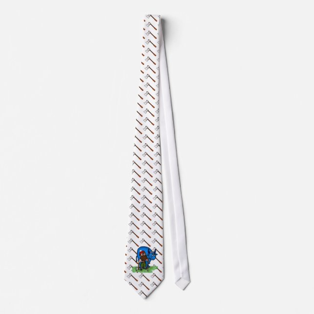 Paul Bunyan Necktie with Axes (Front)