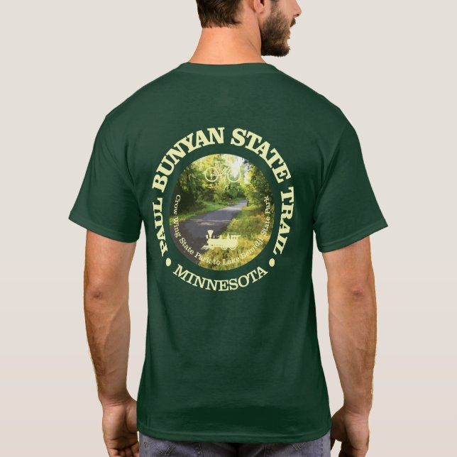 Paul Bunyan State Trail (cycling c) T-Shirt (Back)