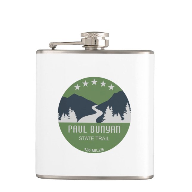 Paul Bunyan State Trail Hip Flask (Front)