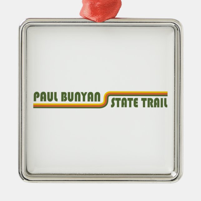 Paul Bunyan State Trail Minnesota Metal Tree Decoration (Front)