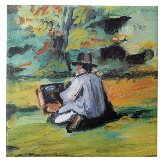 Paul Cezanne - A Painter at Work,  Tile (Front)