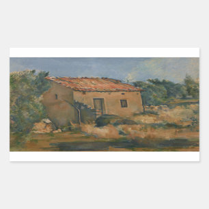 Paul Cezanne - Abandoned House Rectangular Sticker