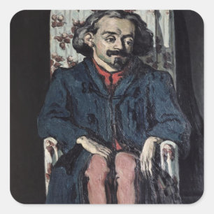 Paul Cezanne   Achille Emperaire  c.1878 Square Sticker