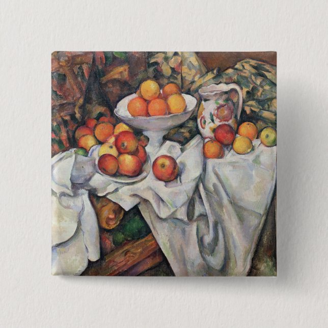 Paul Cezanne | Apples and Oranges, 1895-1900 15 Cm Square Badge (Front)
