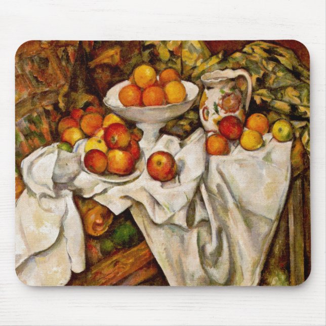 Paul Cézanne - Apples and Oranges fine art Mouse Pad (Front)