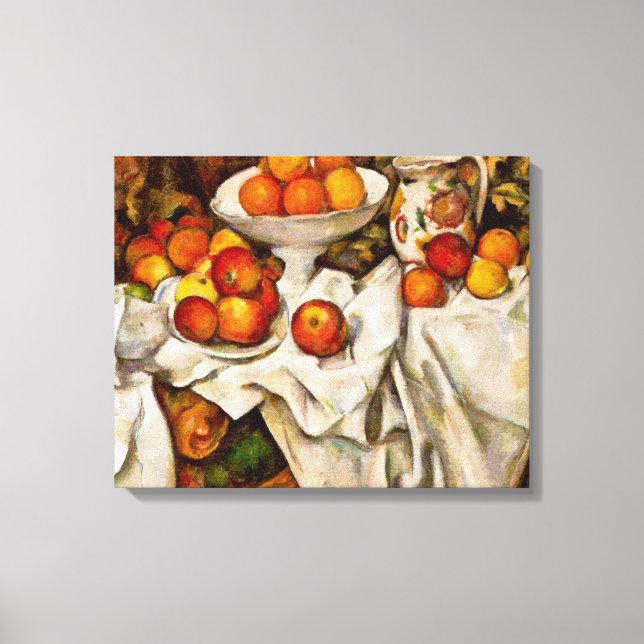 Paul Cezanne Apples Oranges Impressionism Canvas Print (Front)