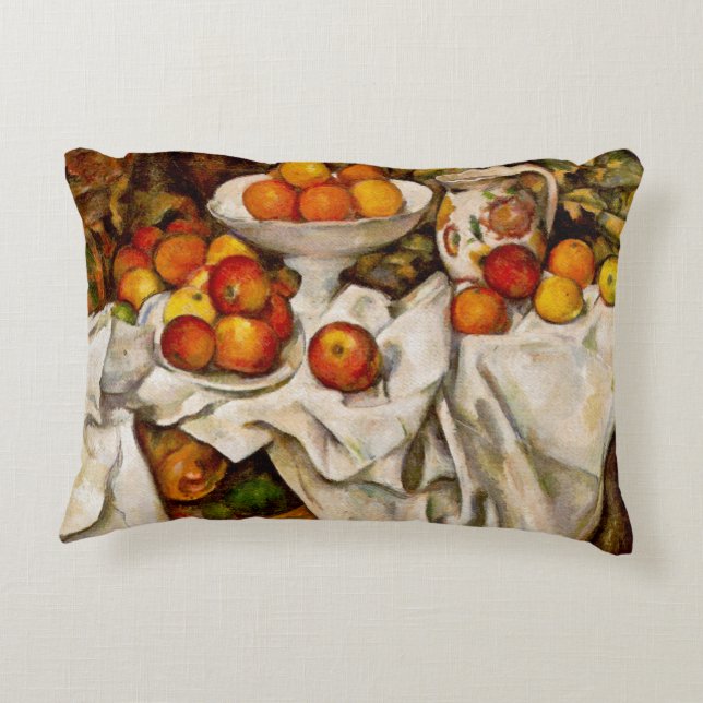 Paul Cezanne Apples Oranges Impressionism Decorative Cushion (Back)
