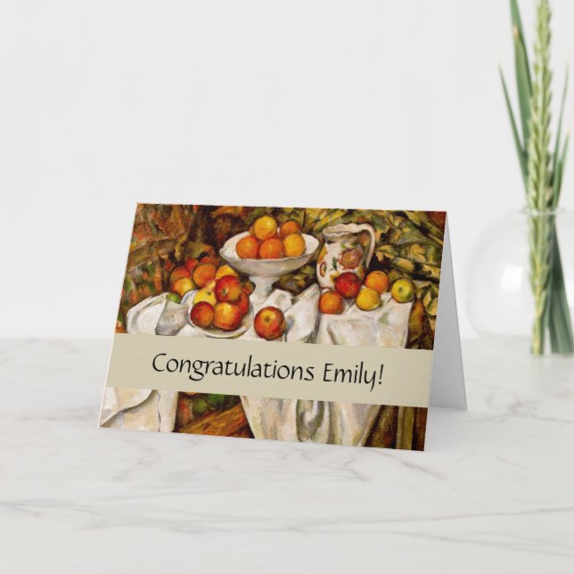 Paul Cezanne Apples Oranges Print Impressionism Card (Front)