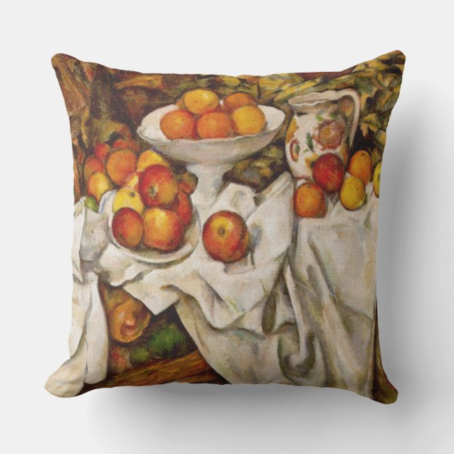 Paul Cezanne Apples Oranges Print Impressionism Cushion (Front)