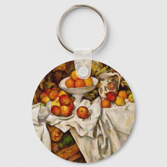Paul Cezanne Apples Oranges Print Impressionism Key Ring (Front)