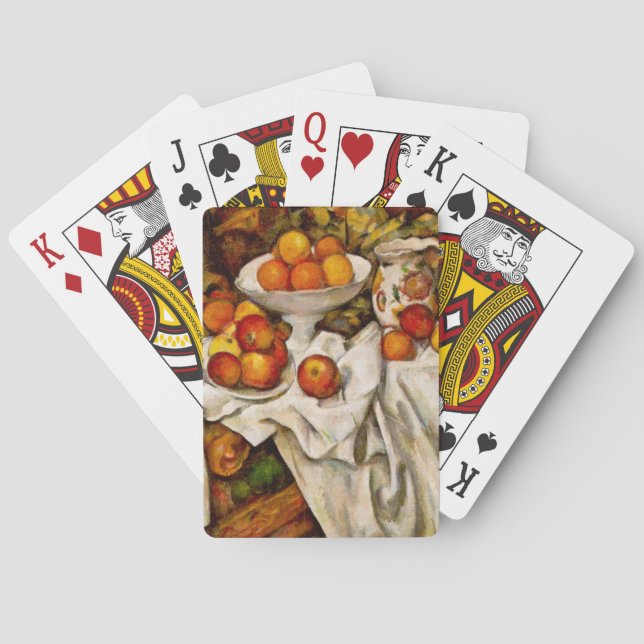 Paul Cezanne Apples Oranges Print Impressionism Playing Cards (Back)