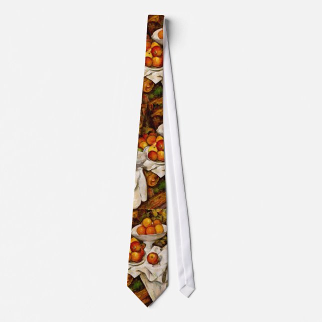 Paul Cezanne Apples Oranges Print Impressionism Tie (Front)