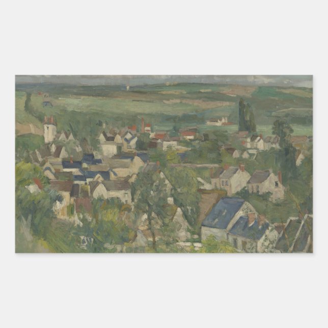 Paul Cezanne - Auvers, Panoramic View Rectangular Sticker (Front)