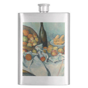 Paul Cezanne Basket of Apples Vintage Still Life Hip Flask