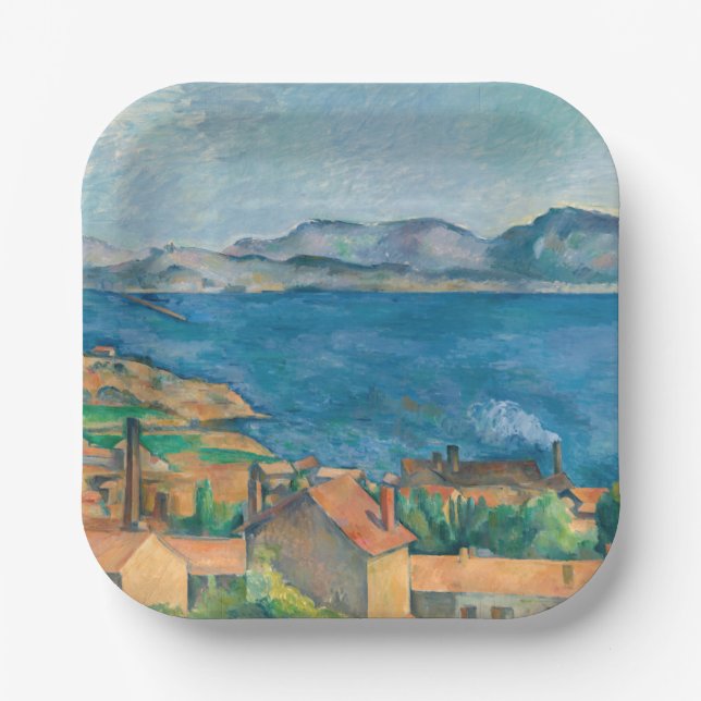 Paul Cezanne - Bay of Marseille, Seen from Estaque Paper Plate (Front)