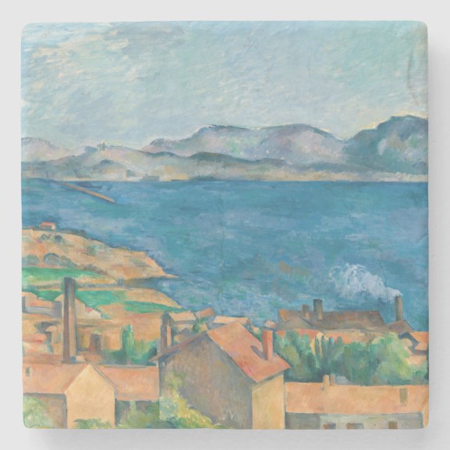 Paul Cezanne - Bay of Marseille, Seen from Estaque Stone Coaster (Front)
