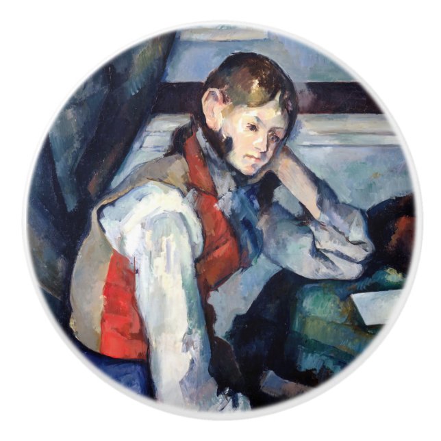 Paul Cezanne - Boy in the Red Vest Ceramic Knob (Front)