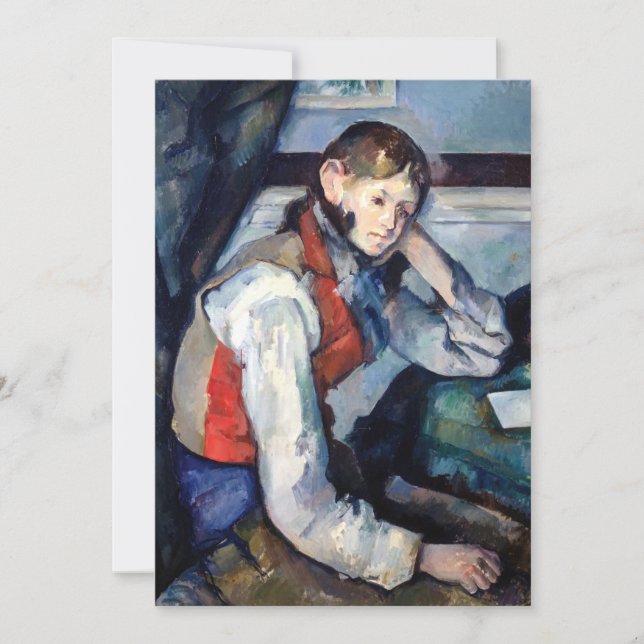 Paul Cezanne - Boy in the Red Vest Thank You Card (Front)