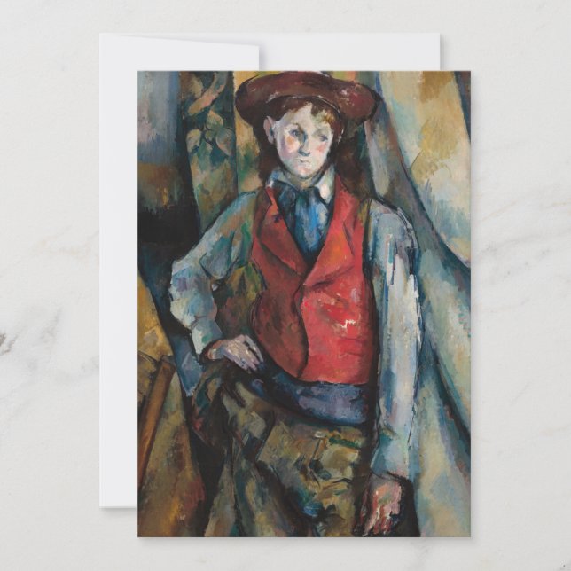 Paul Cezanne - Boy in the Red Vest Thank You Card (Front)