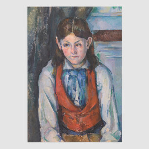 Paul Cezanne - Boy in the Red Vest Tissue Paper