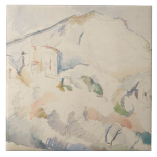 Paul Cezanne-Chateau Noir and Mont Sainte-Victoire Tile