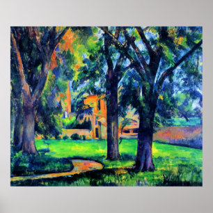 Paul Cezanne - Chestnut Tree and Farm, Poster