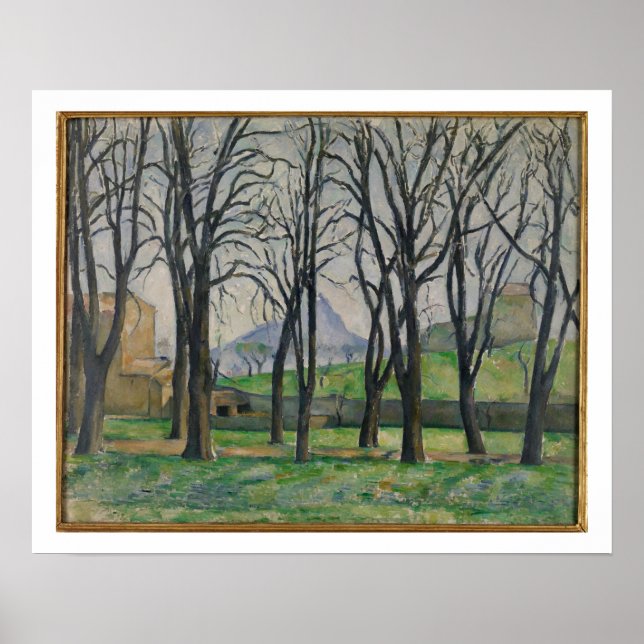 Paul Cezanne | Chestnut Trees at Jas de Bouffan, c Poster (Front)