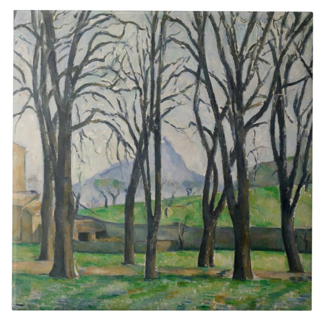 Paul Cezanne - Chestnut Trees at Jas de Bouffan Tile (Front)