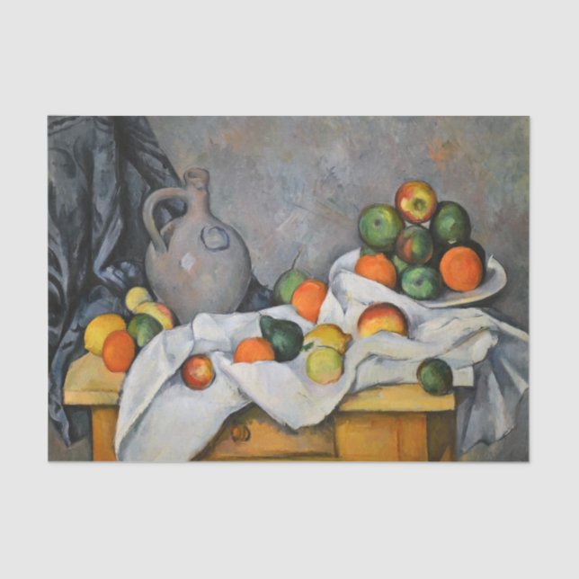 Paul Cezanne - Curtain, Jug and Fruit Bowl Tissue Paper (Front)