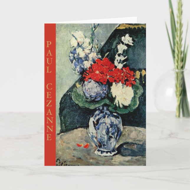 Paul Cezanne, Delft Vase with Flowers Notecard (Front)