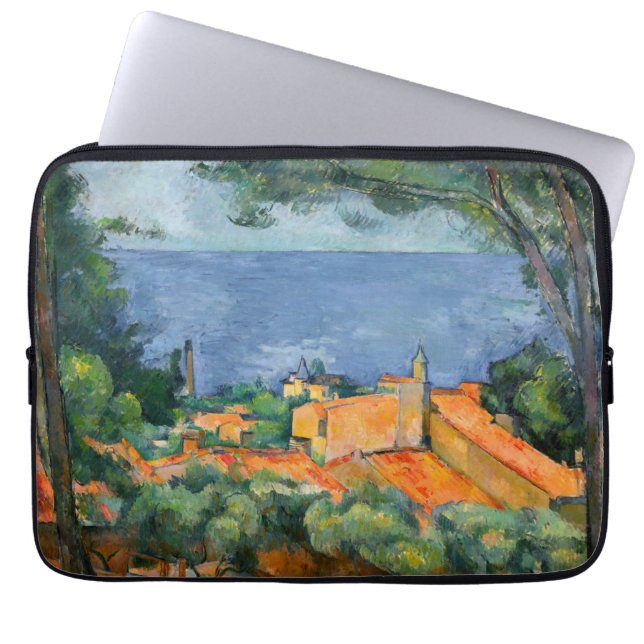 Paul Cezanne - Estaque with Red Roofs Laptop Sleeve (Front)