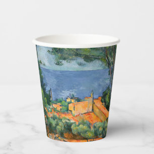 Paul Cezanne - Estaque with Red Roofs Paper Cups