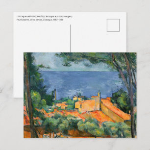 Paul Cezanne - Estaque with Red Roofs Postcard