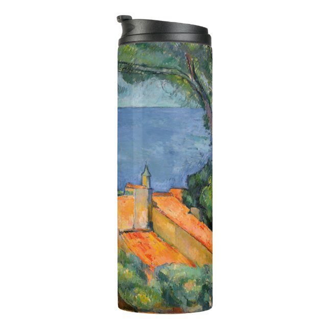 Paul Cezanne - Estaque with Red Roofs Thermal Tumbler (Rotated Right)