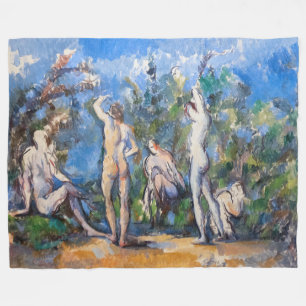 Paul Cezanne - Five Bathers Fleece Blanket